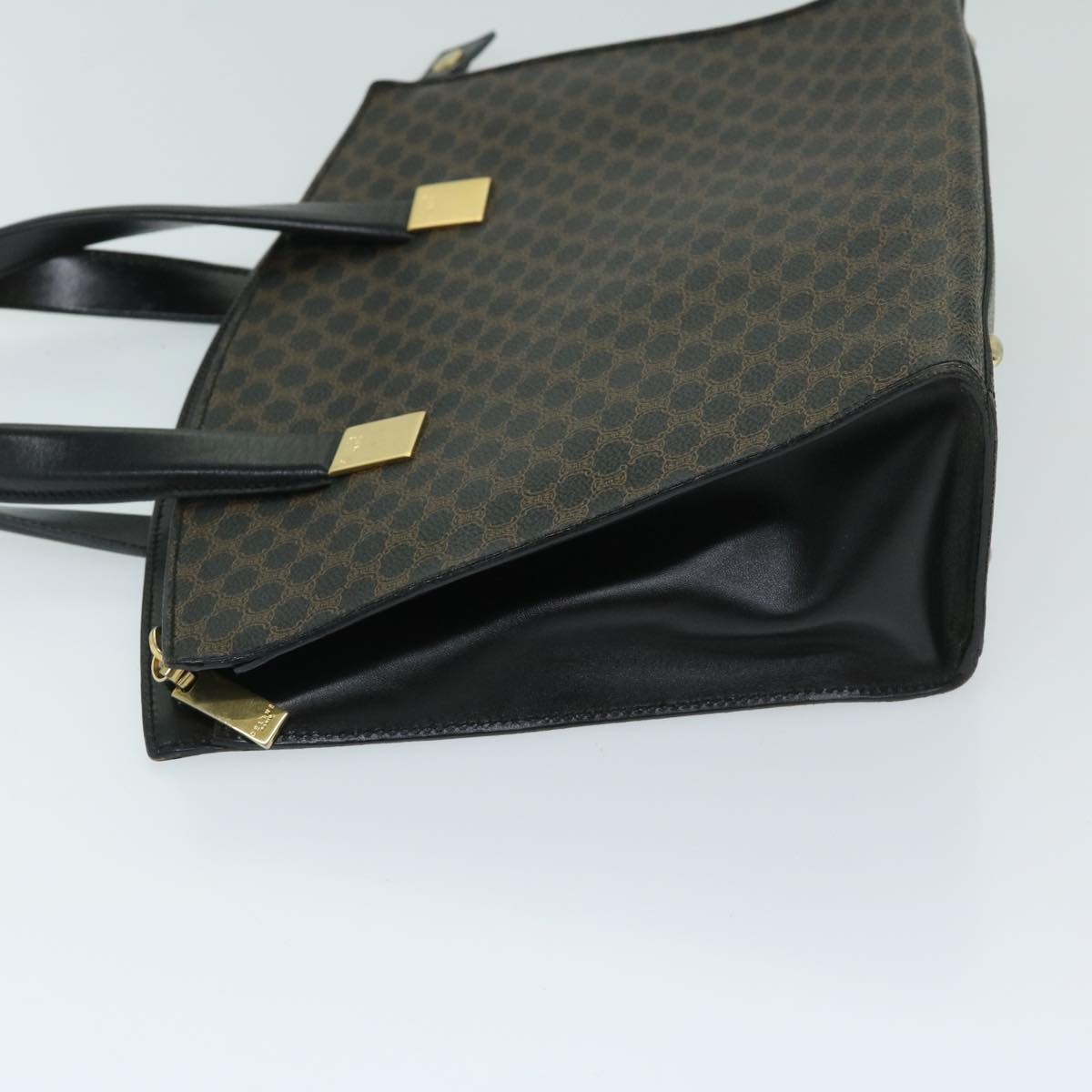 CELINE Macadam Canvas Hand Bag Pvc Black - 4