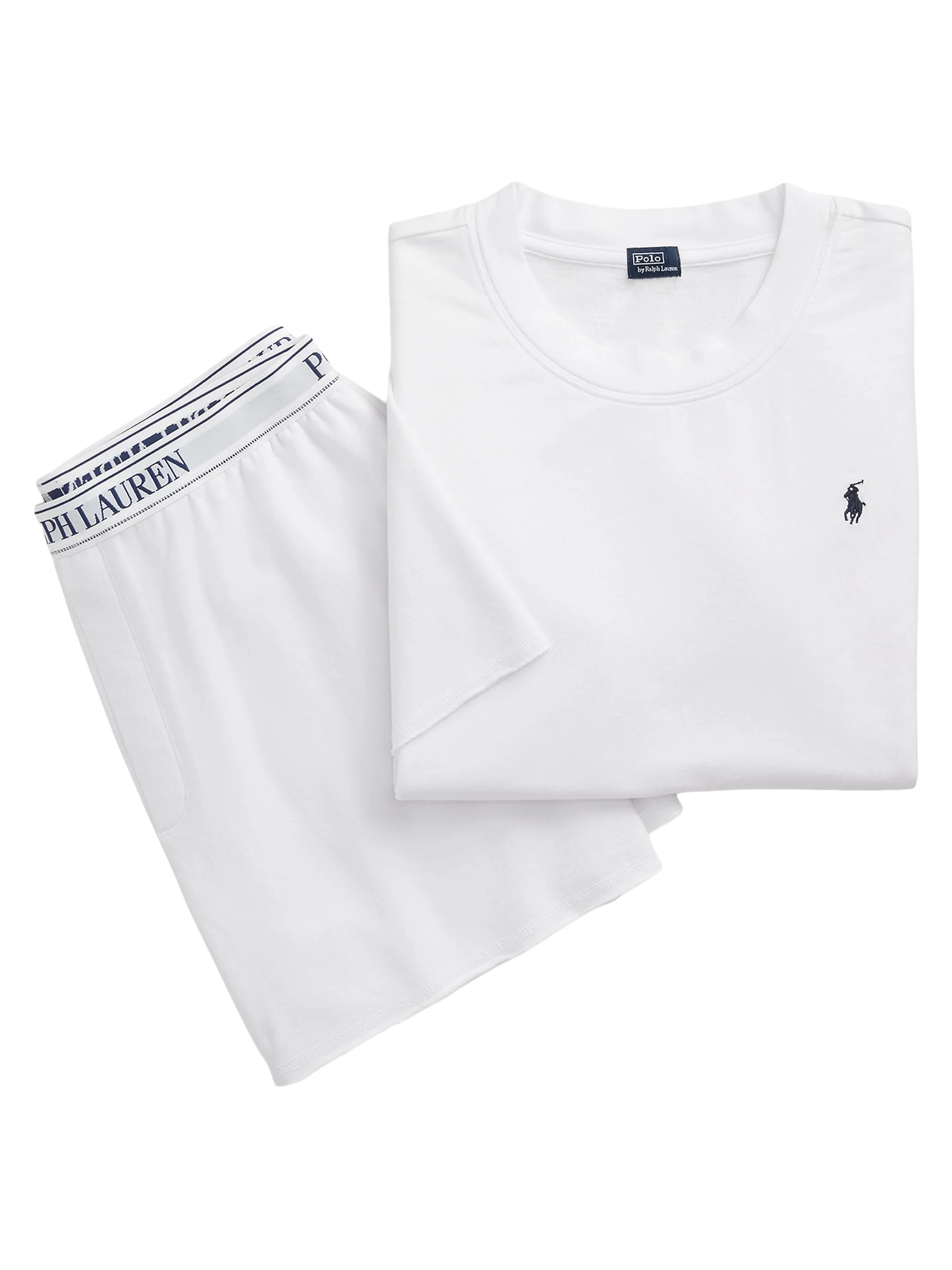 Women's Club Terry 2-Piece T-Shirt & Shorts Set - White Cloud - 1