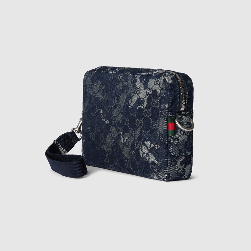 GUCCI GG denim small crossbody bag outlook