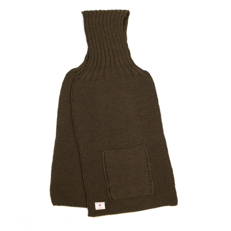 The Real McCoys MA20102 Wool, Ribbed Muffler Olive outlook