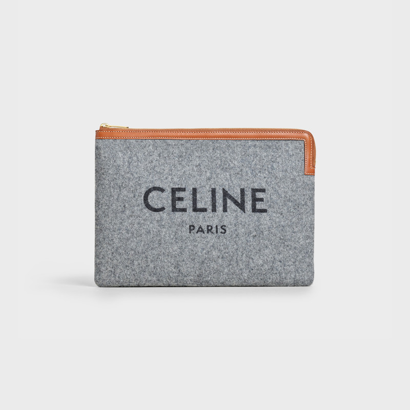 SMALL POUCH  IN  FELT AND LAMBSKIN 1