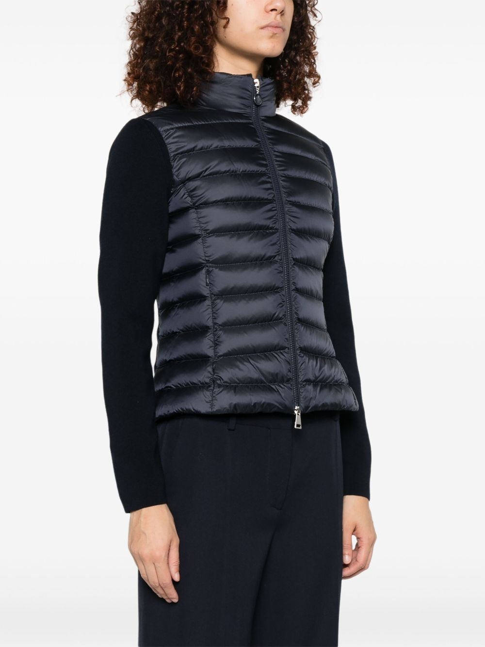 padded zip-up cardigan - 3