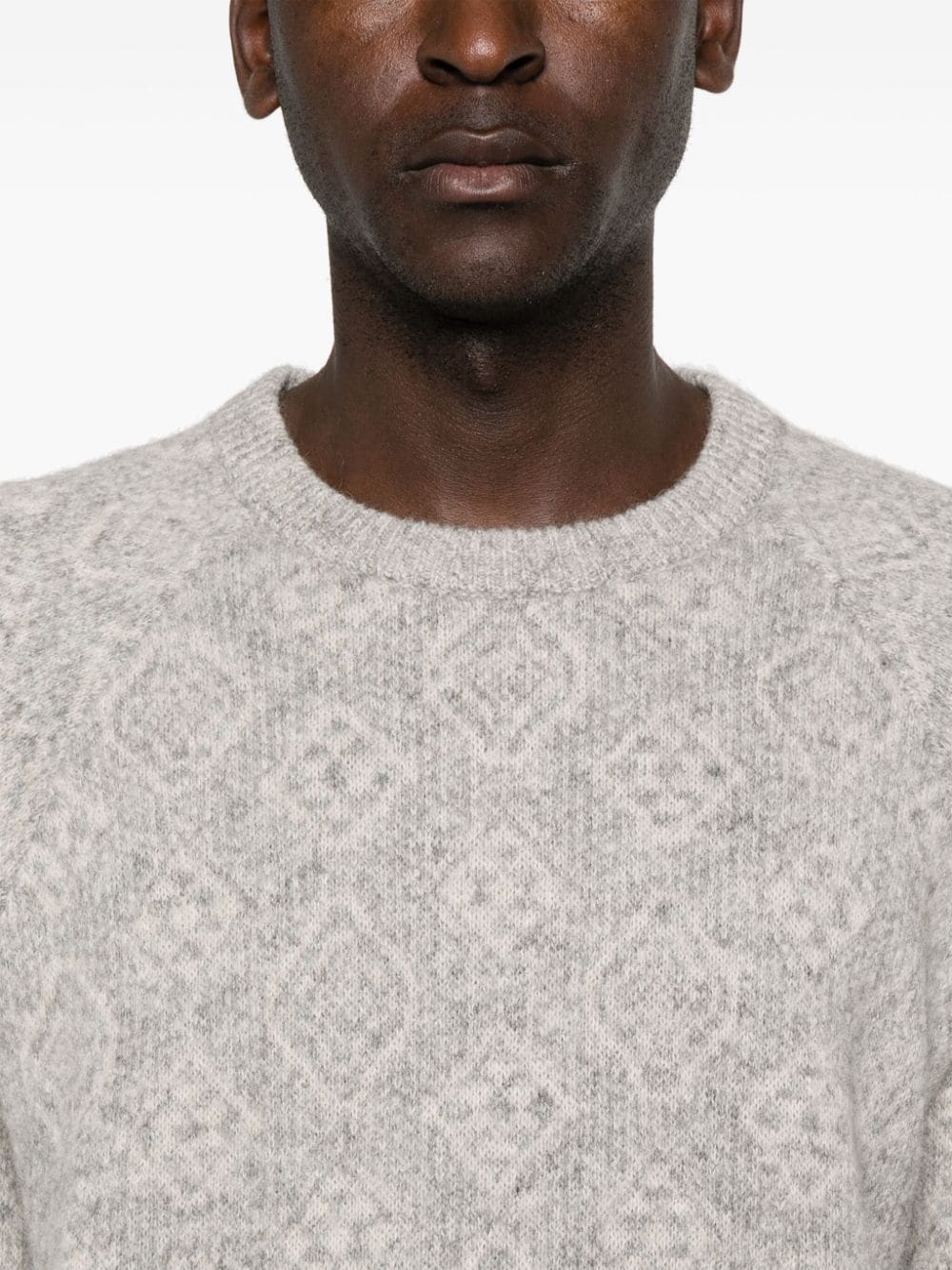 brushed intarsia-knit jumper - 5