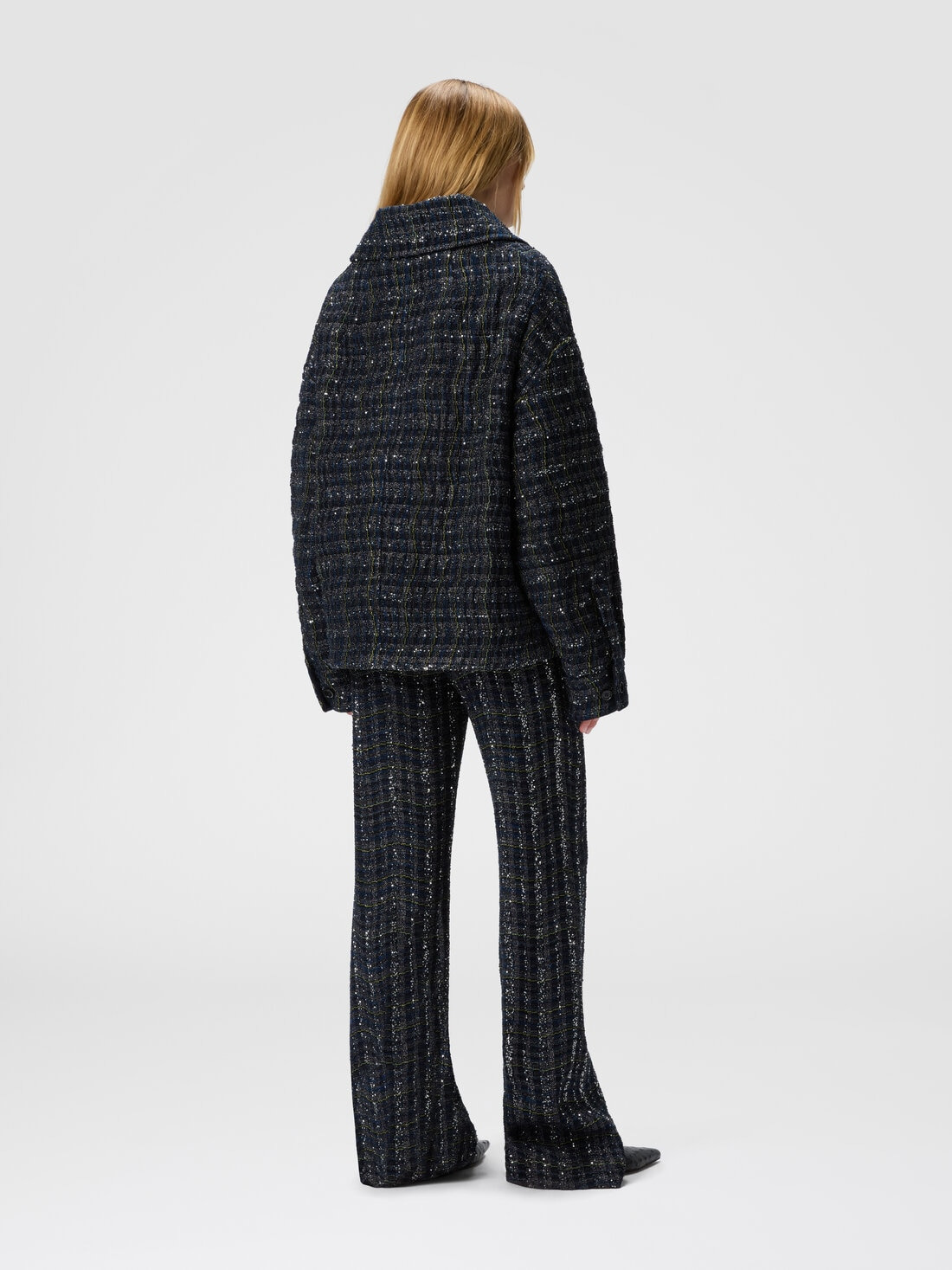 Overshirt with wave check pattern - 3