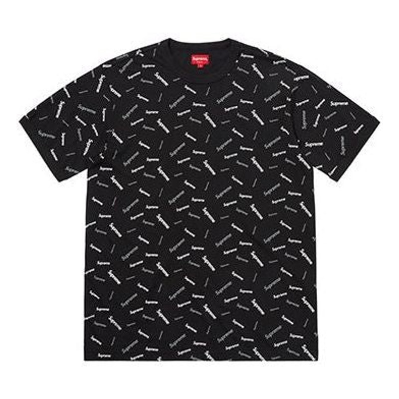 Supreme FW18 Scatter Ringer Black Logo Tee SUP-FW18-103 - 1
