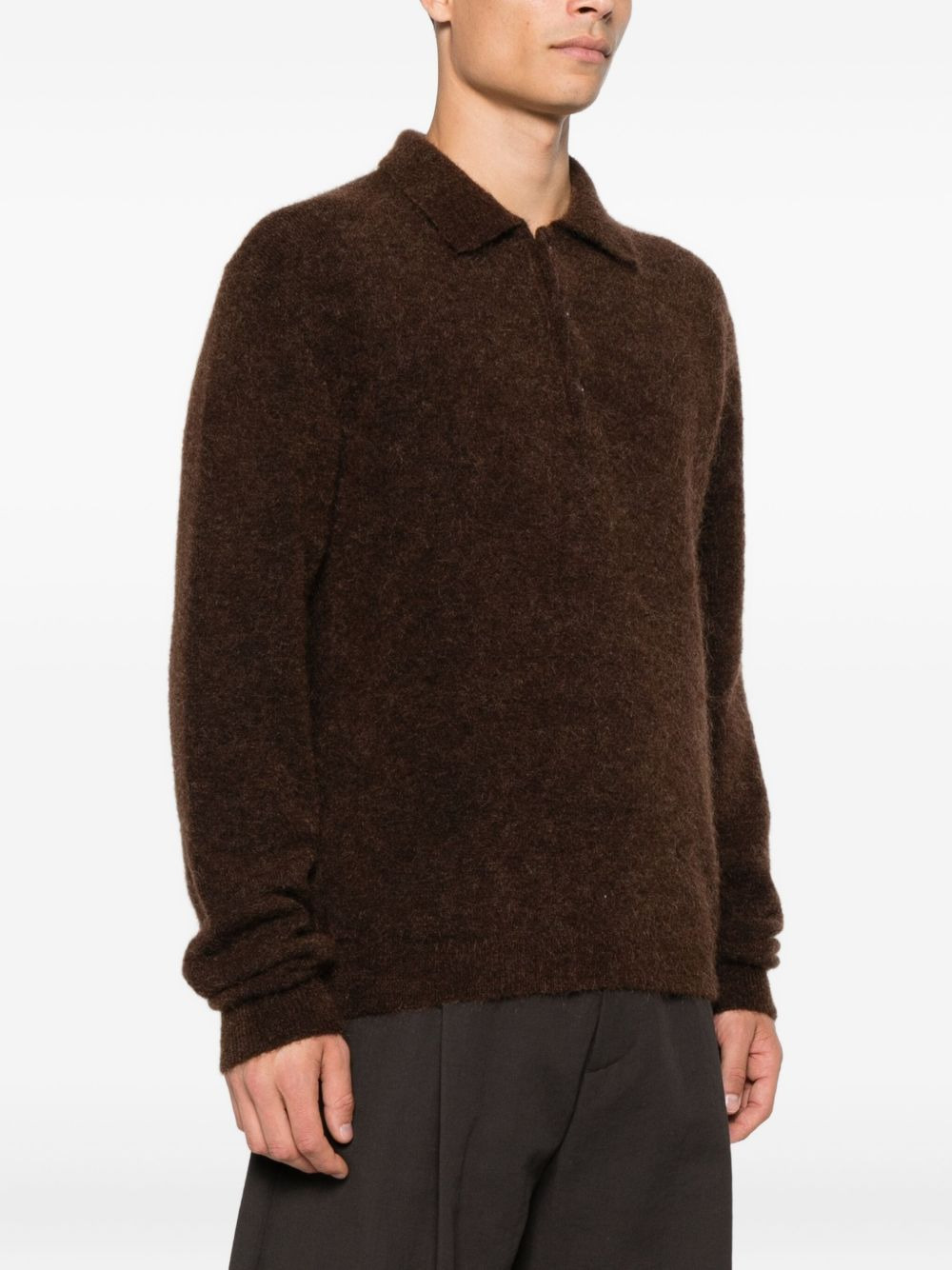 polo-neck buttoned sweater - 3