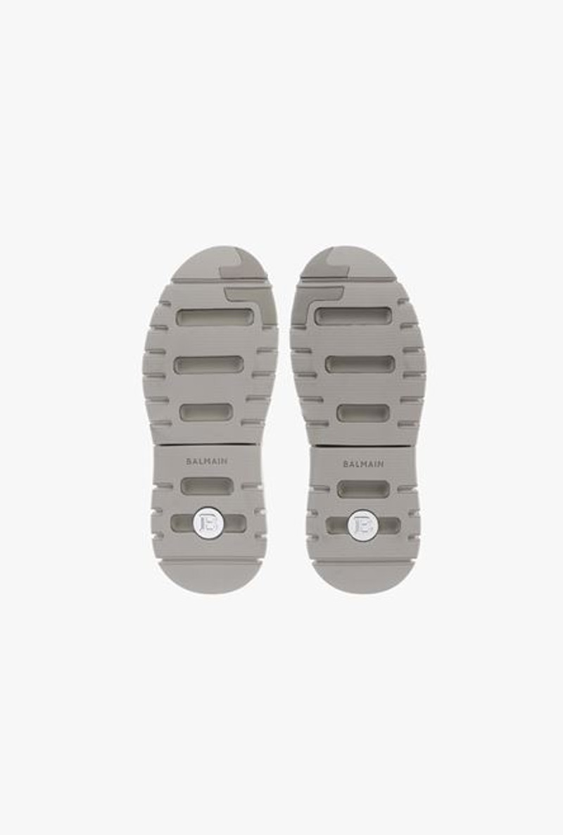 Gray mesh and suede B-Army sneakers 5