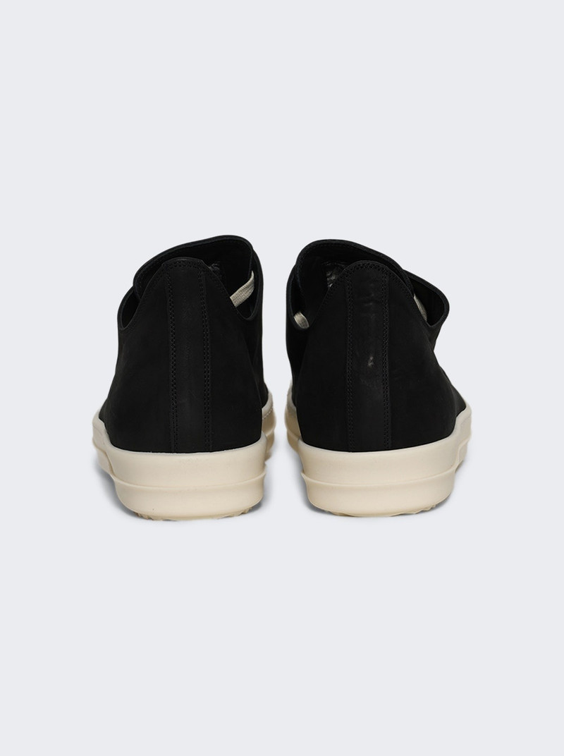 Rick Owens Hollywood Scarpe In Pelle Low Sneakers Black And Milk outlook