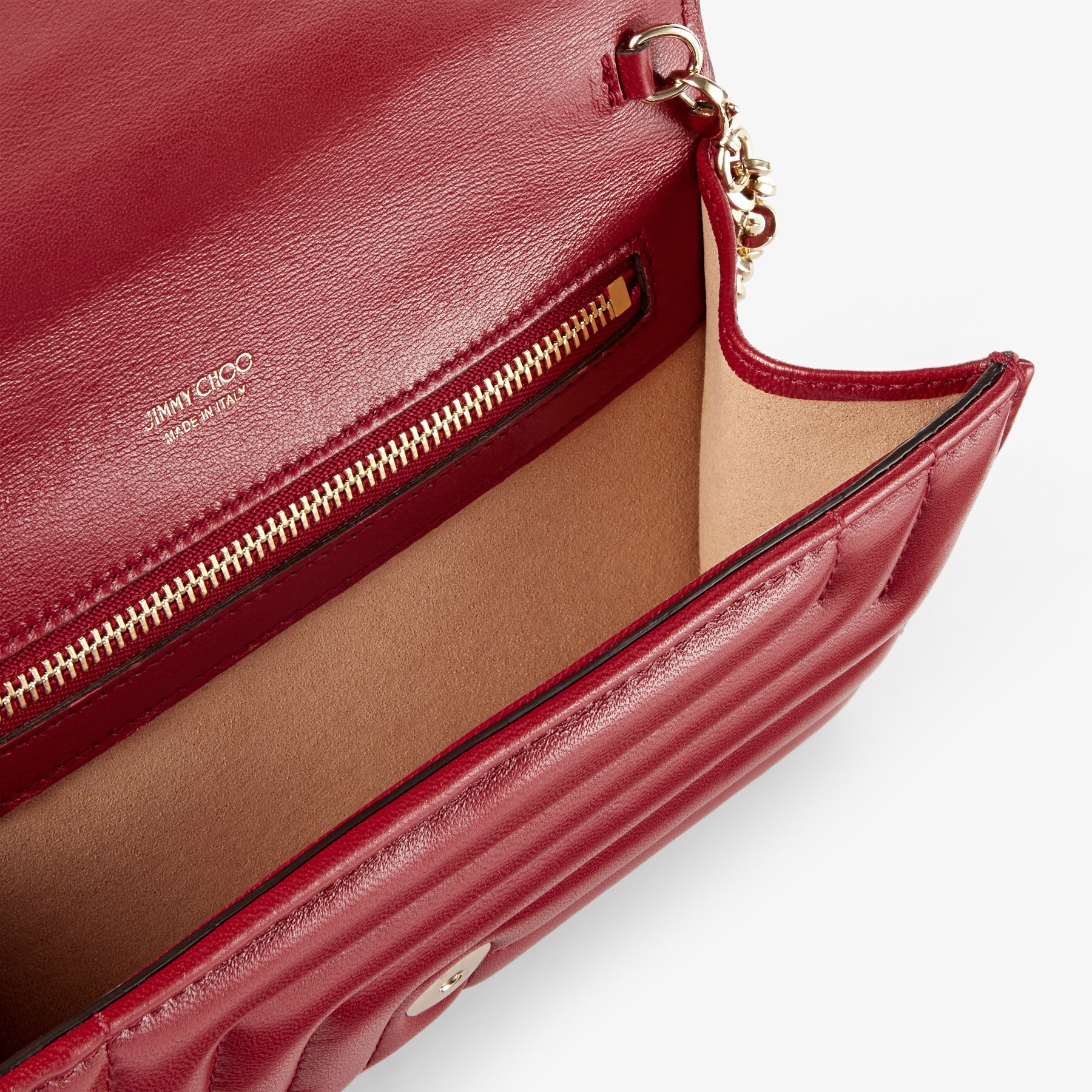 Avenue Wallet W/Chain
Cranberry Avenue Nappa Leather Wallet with Chain Strap - 6