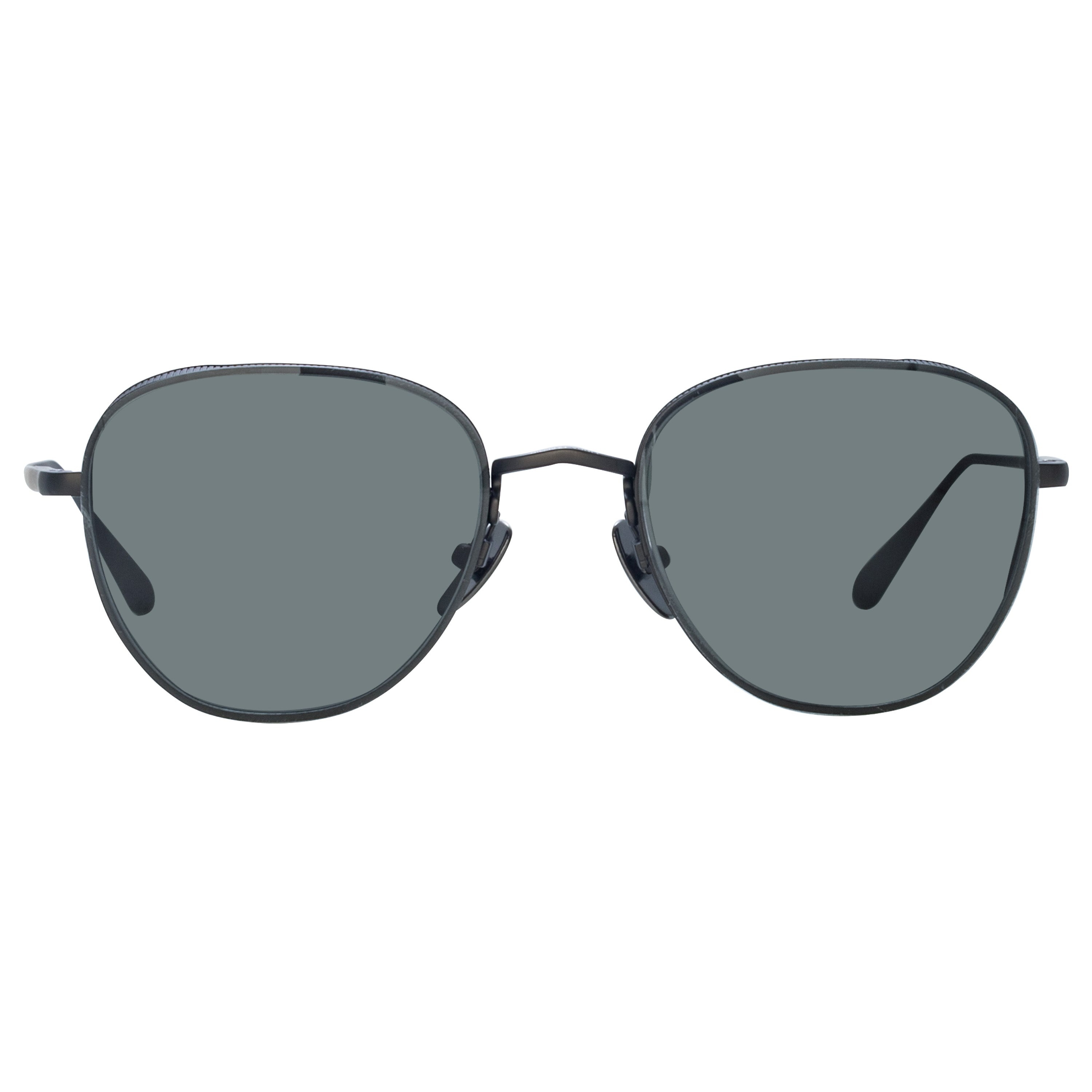 HARDY OVAL SUNGLASSES IN NICKEL - 1