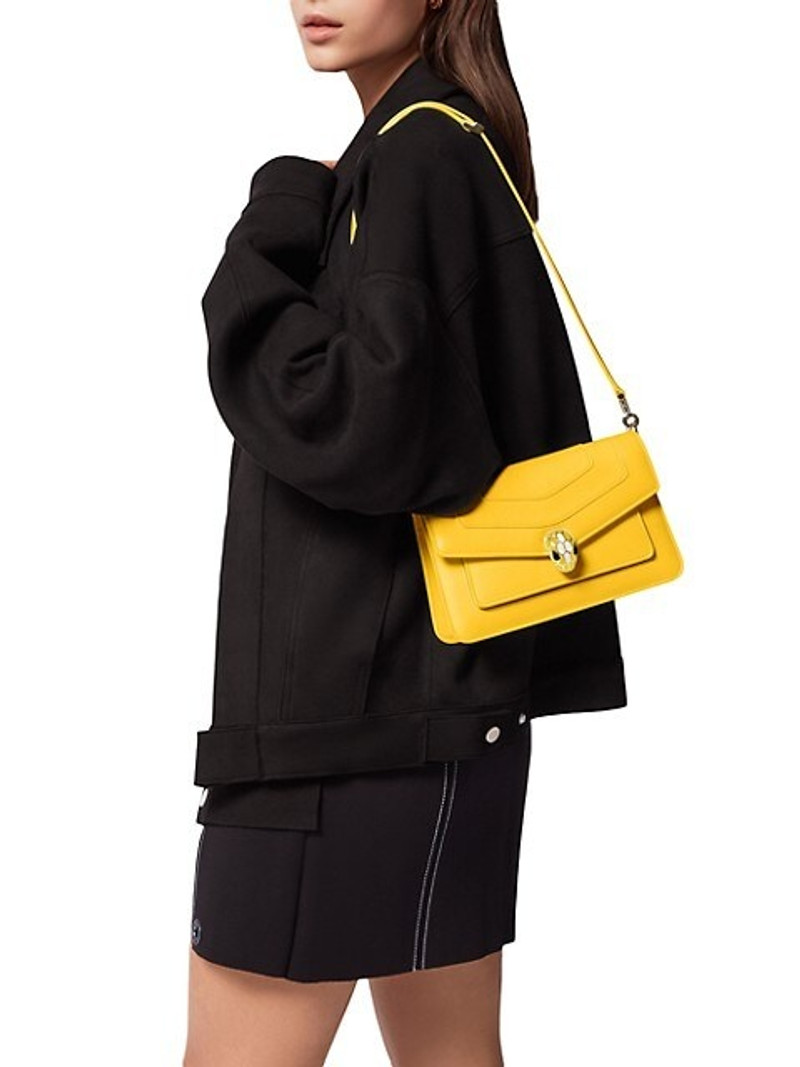 Serpenti Forever E/W Leather Clutch 7