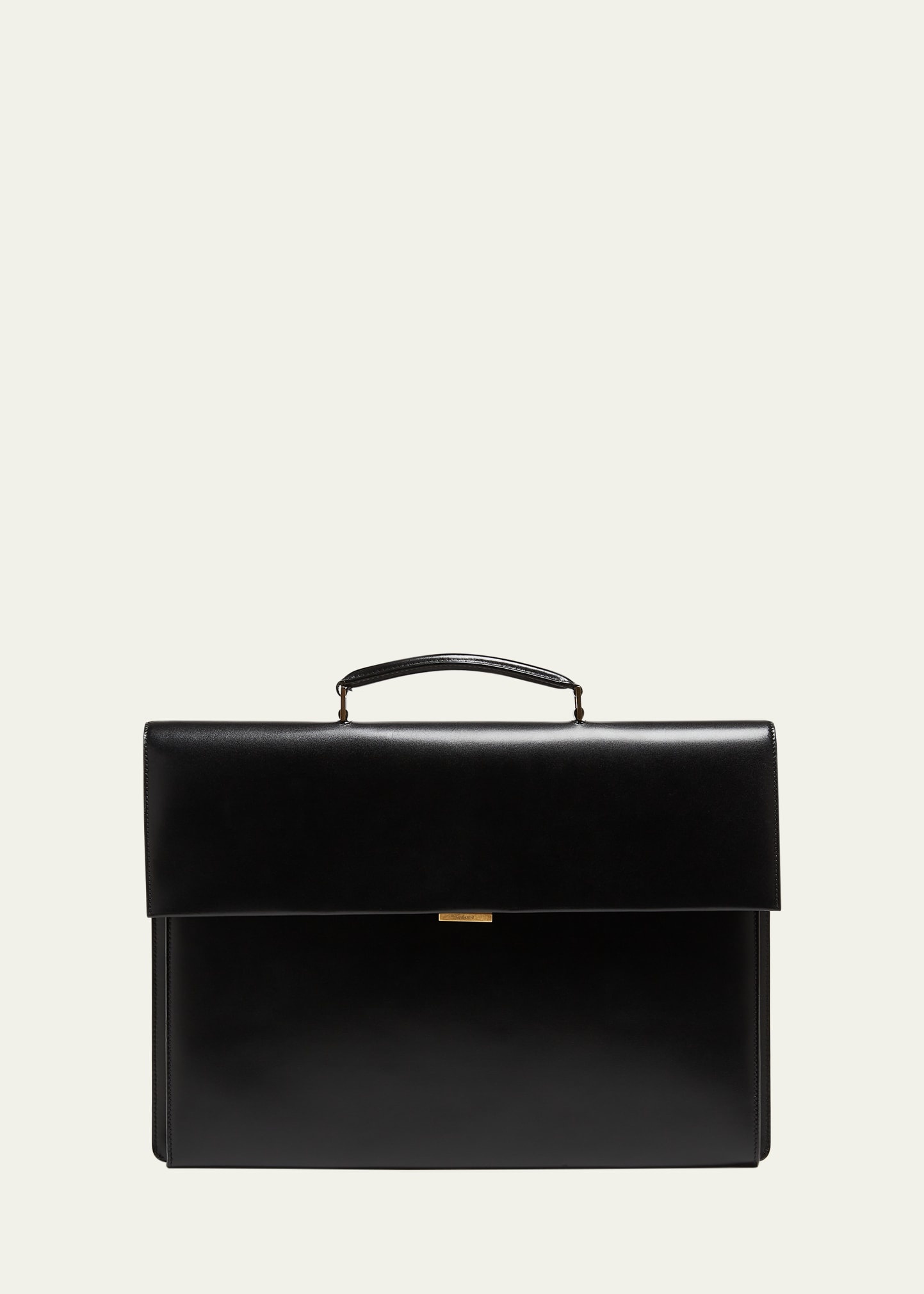 Men's Smooth Leather Briefcase - 1