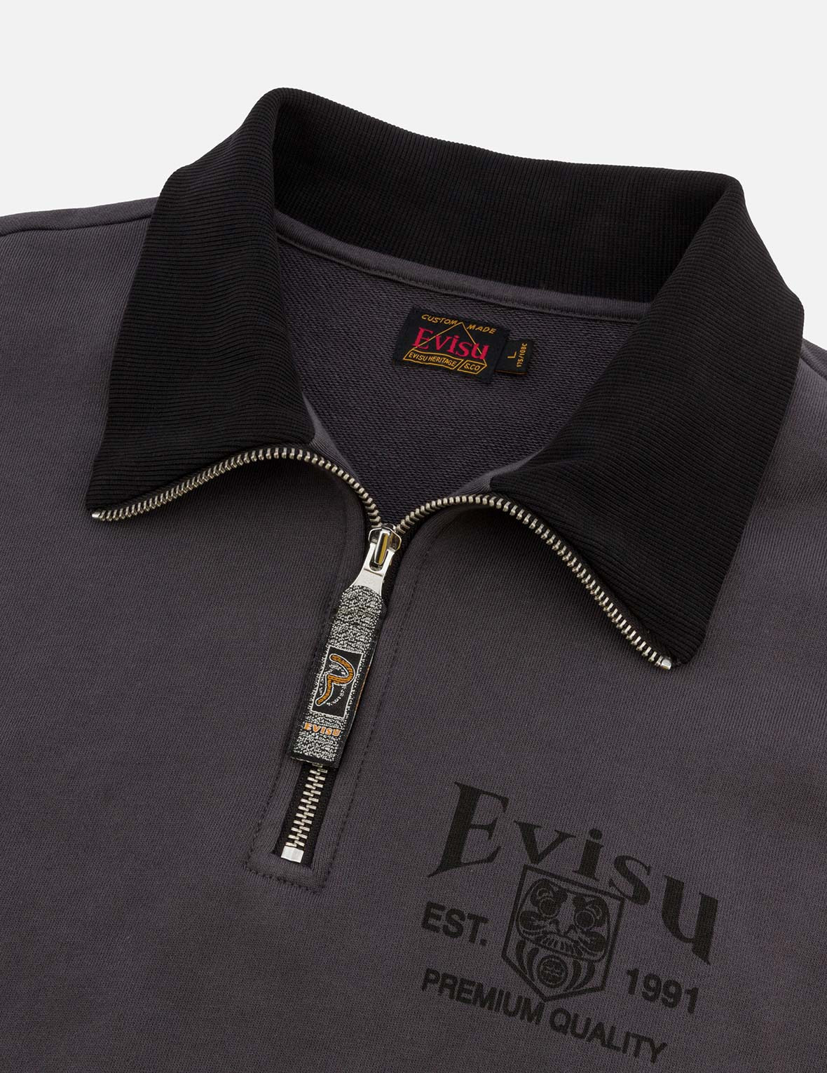 LOGO EMBROIDERY RELAX FIT HALF-ZIP SWEATSHIRT - 7