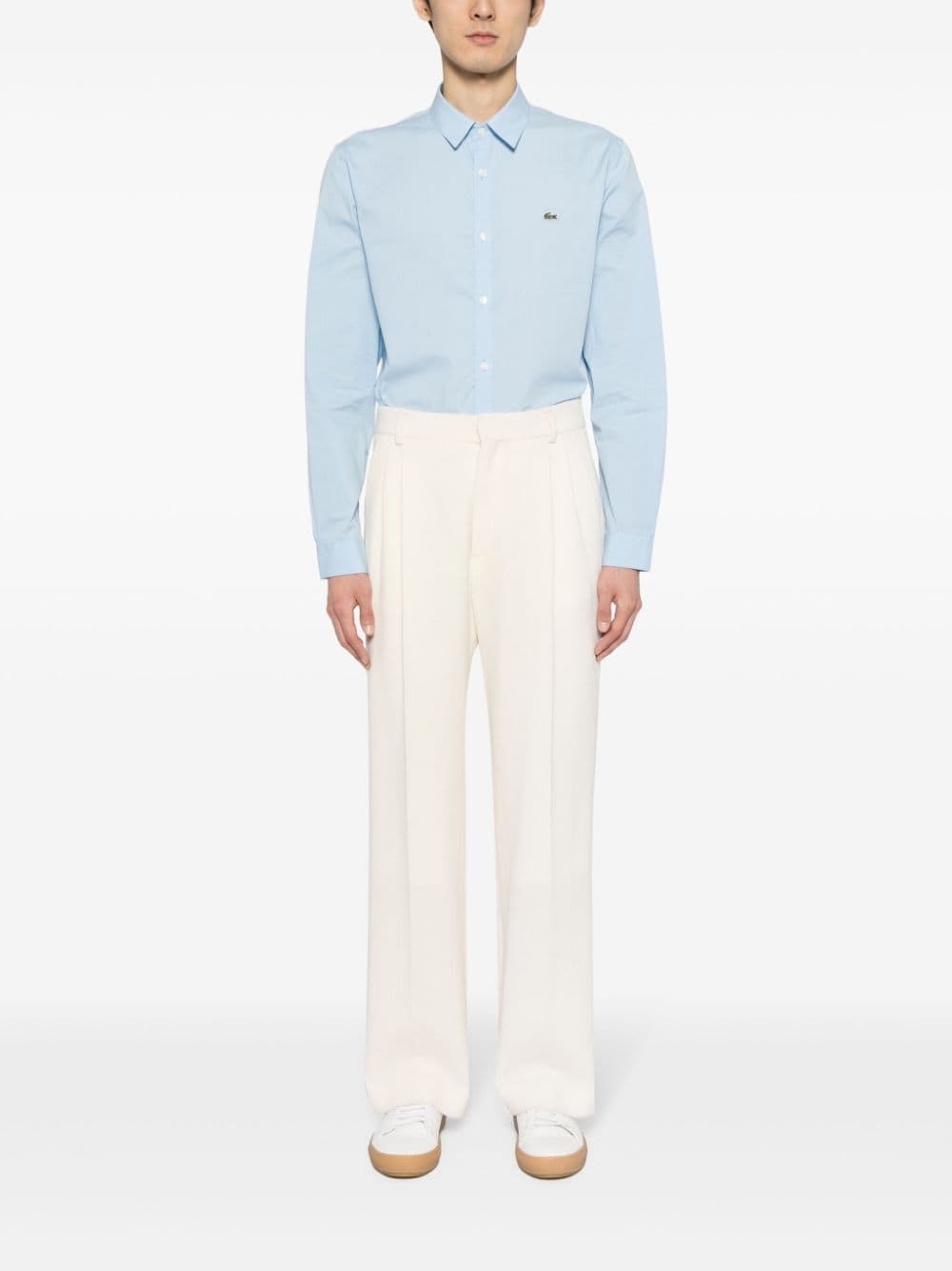 logo-embroidered cotton-poplin shirt - 2