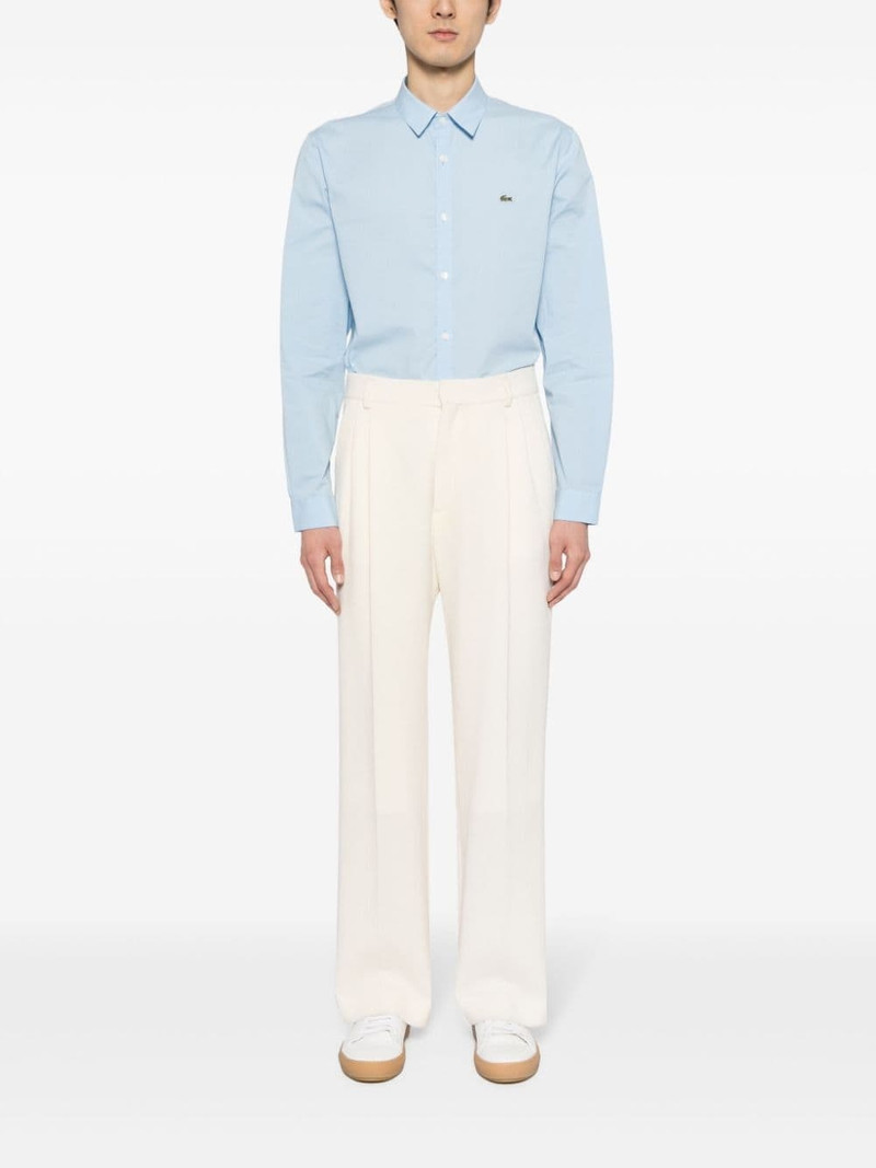 LACOSTE logo-embroidered cotton-poplin shirt outlook