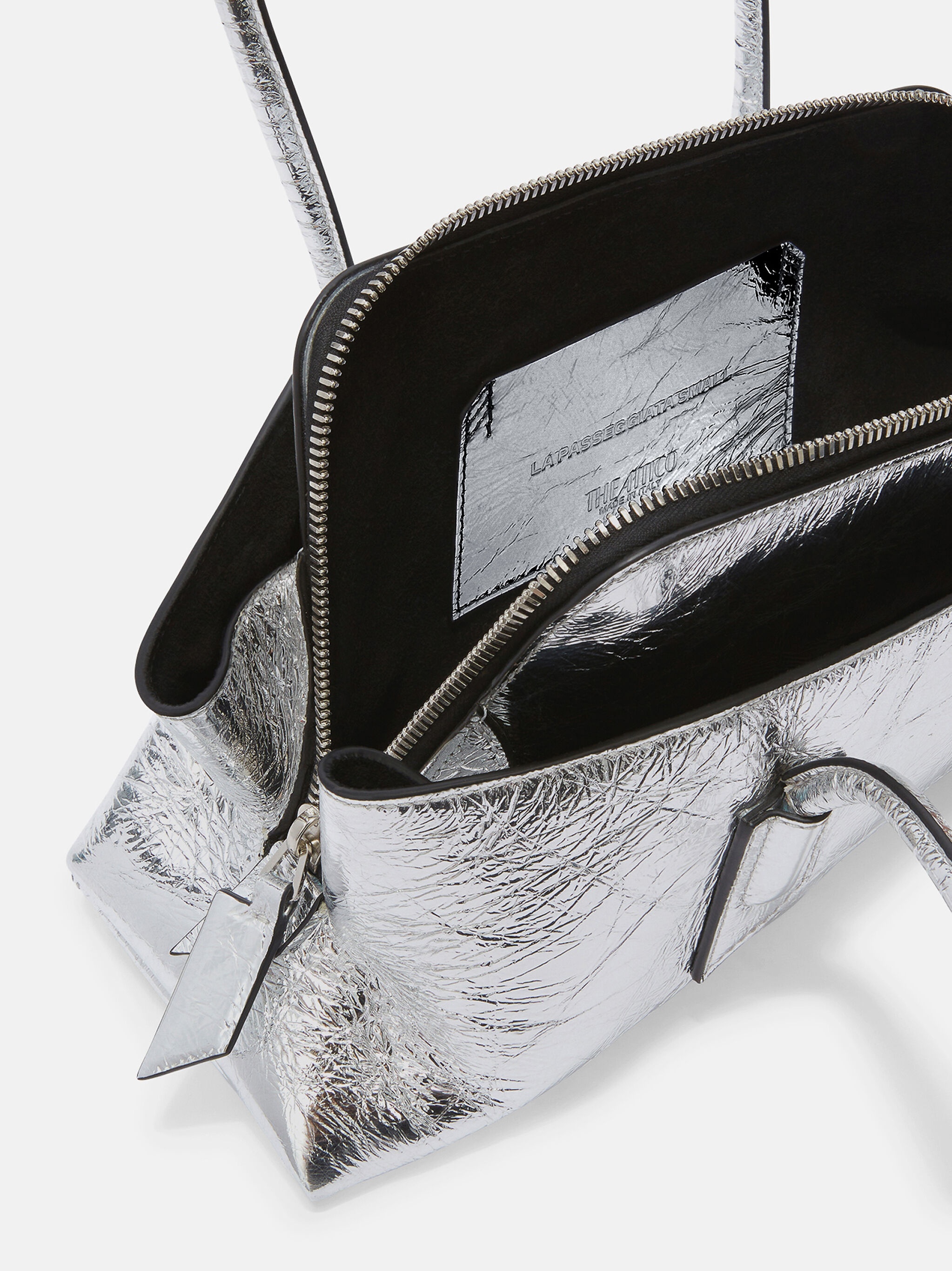 ''LA PASSEGGIATA SMALL'' SILVER TOP HANDLE - 4