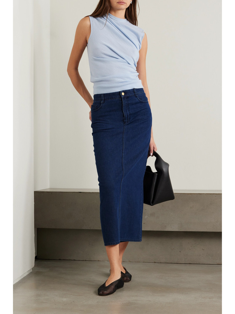 TOVE Sera Denim Midi Skirt outlook