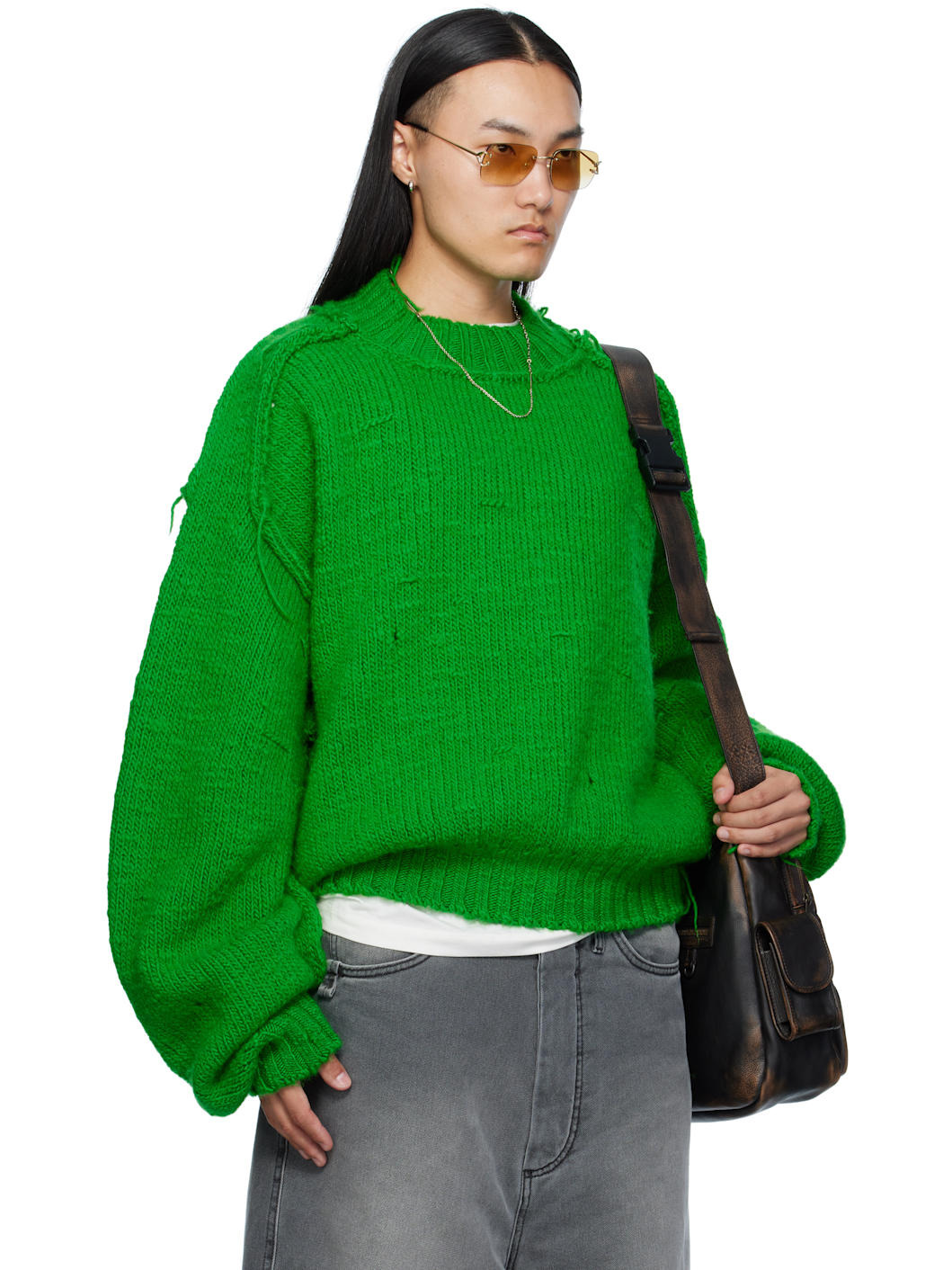 Green Kingpin Knit Sweater - 2
