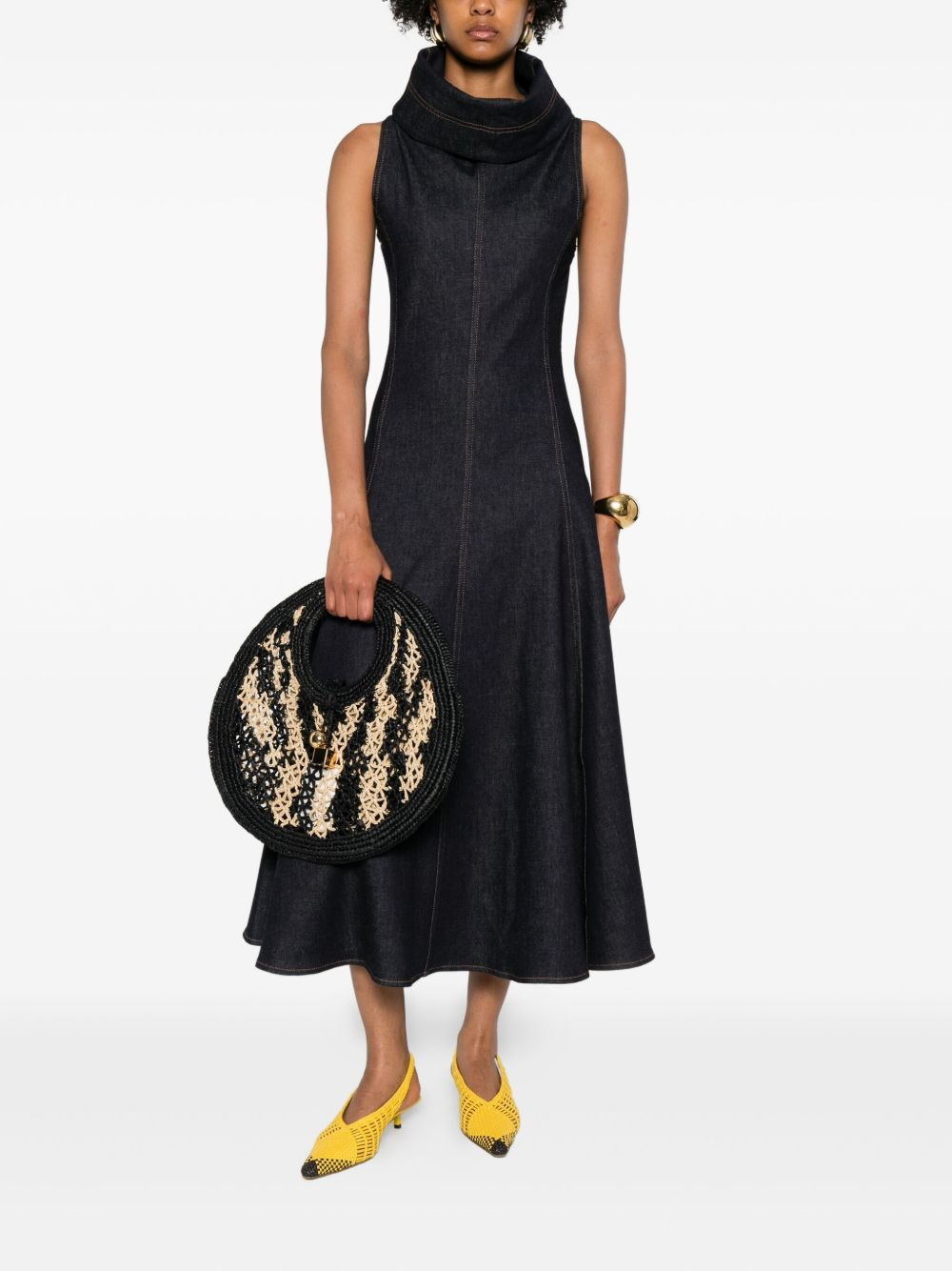 sleeveless flared day dress - 2