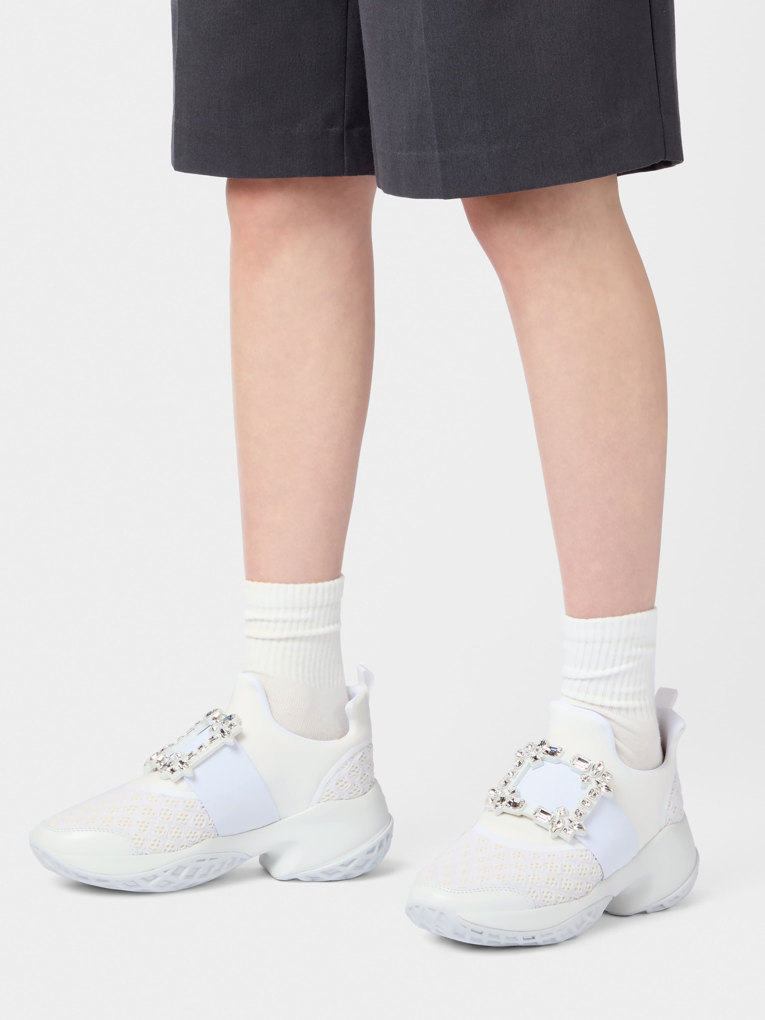 Viv' Run Strass Buckle Sneakers in Technical Fabrics - 10