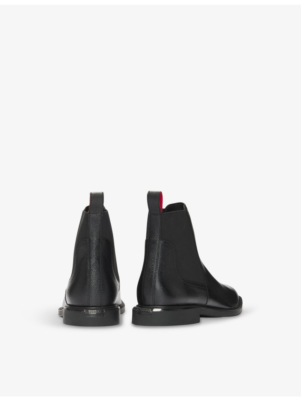 Brand-embossed faux-leather Chelsea boots - 4