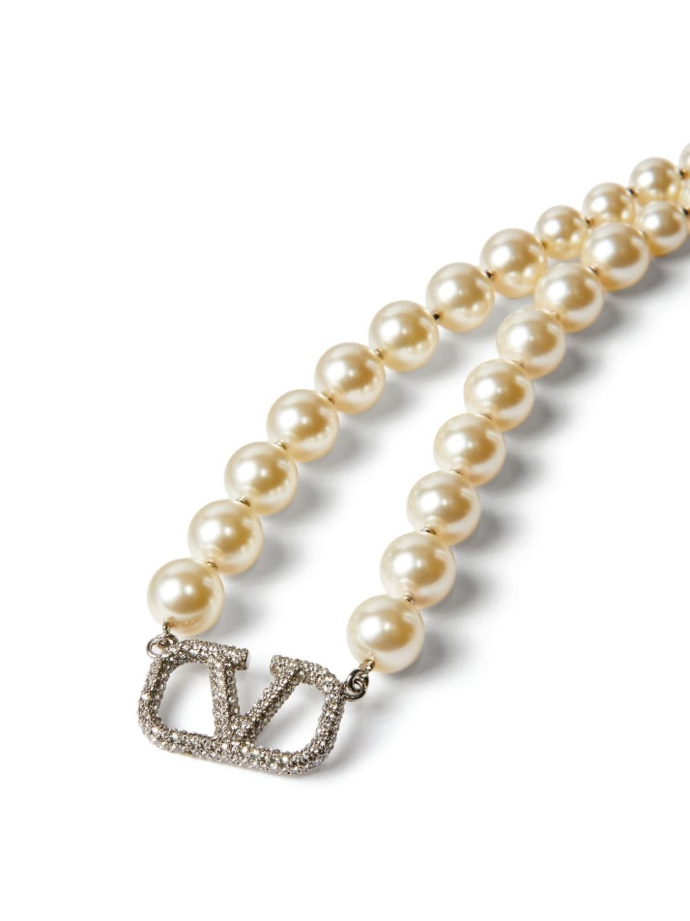 VLogo Signature pearl necklace - 2