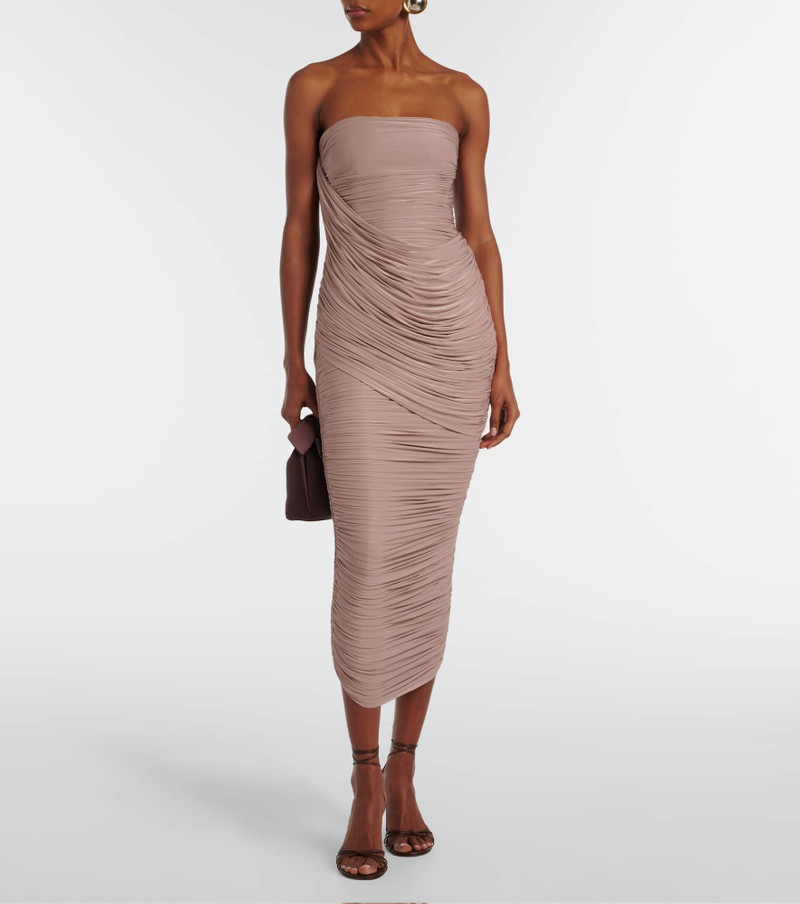 ALEX PERRY Draped jersey bustier dress outlook