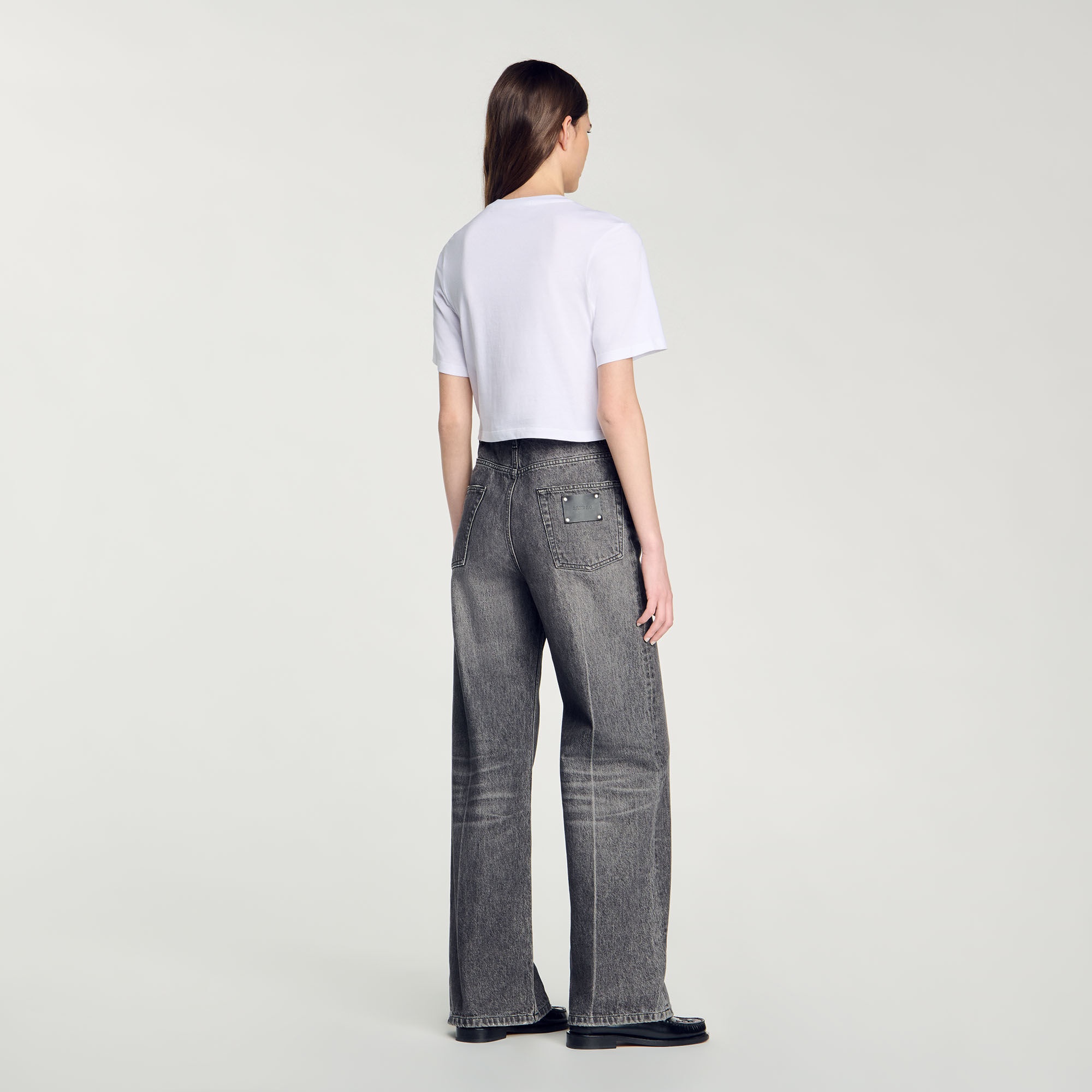 RHINESTONE CROPPED T-SHIRT - 6