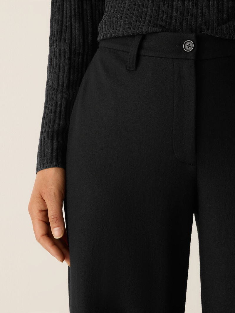 Felted Wool Jersey Wide-Leg Trouser 5