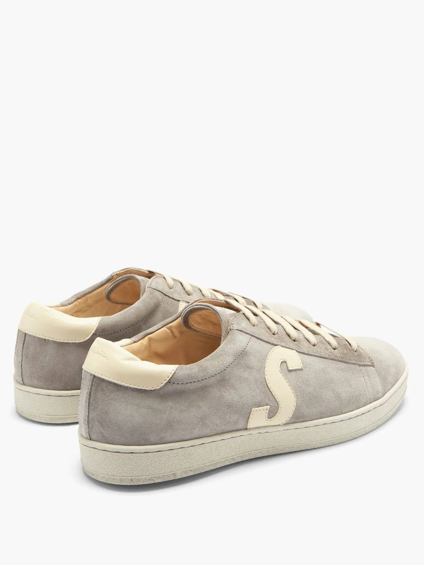 Hassler logo-appliqué suede trainers - 4