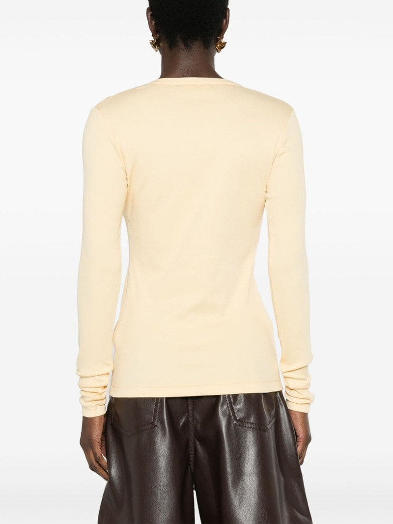 beaded-trim ribbed T-shirt 4