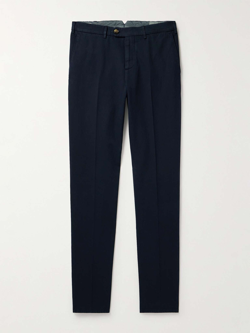 Slim-Fit Cotton-Gabardine Trousers - 1
