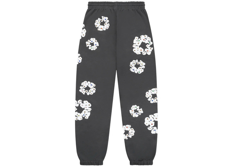 DENIM TEARS Denim Tears Rhinestone Cotton Wreath Sweatpants Vintage Black outlook