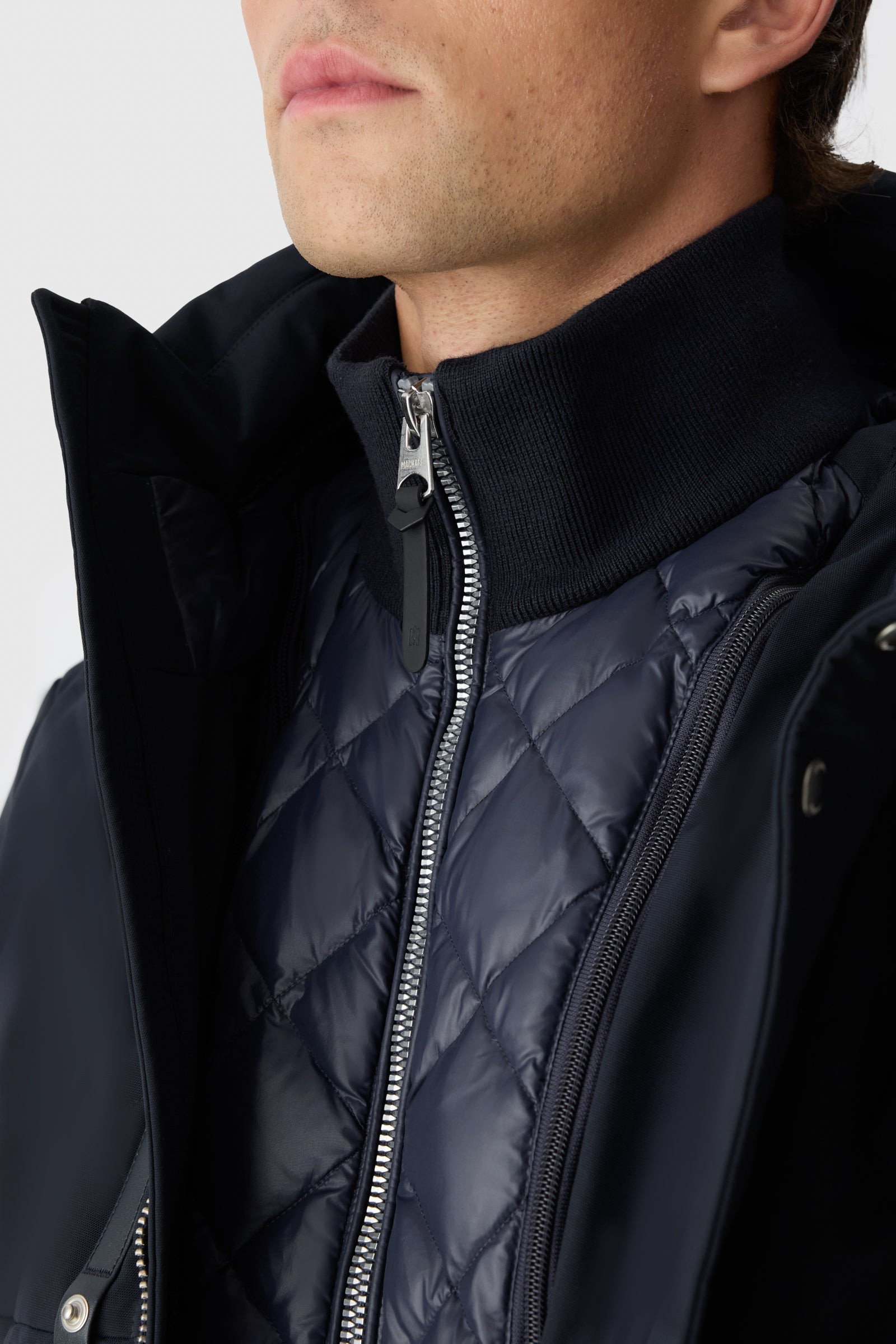 WERNER-Z Quilted Down Parka With Removable Bib - 6