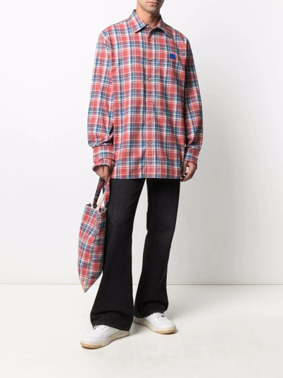 Acne Studios plaid flannel shirt outlook