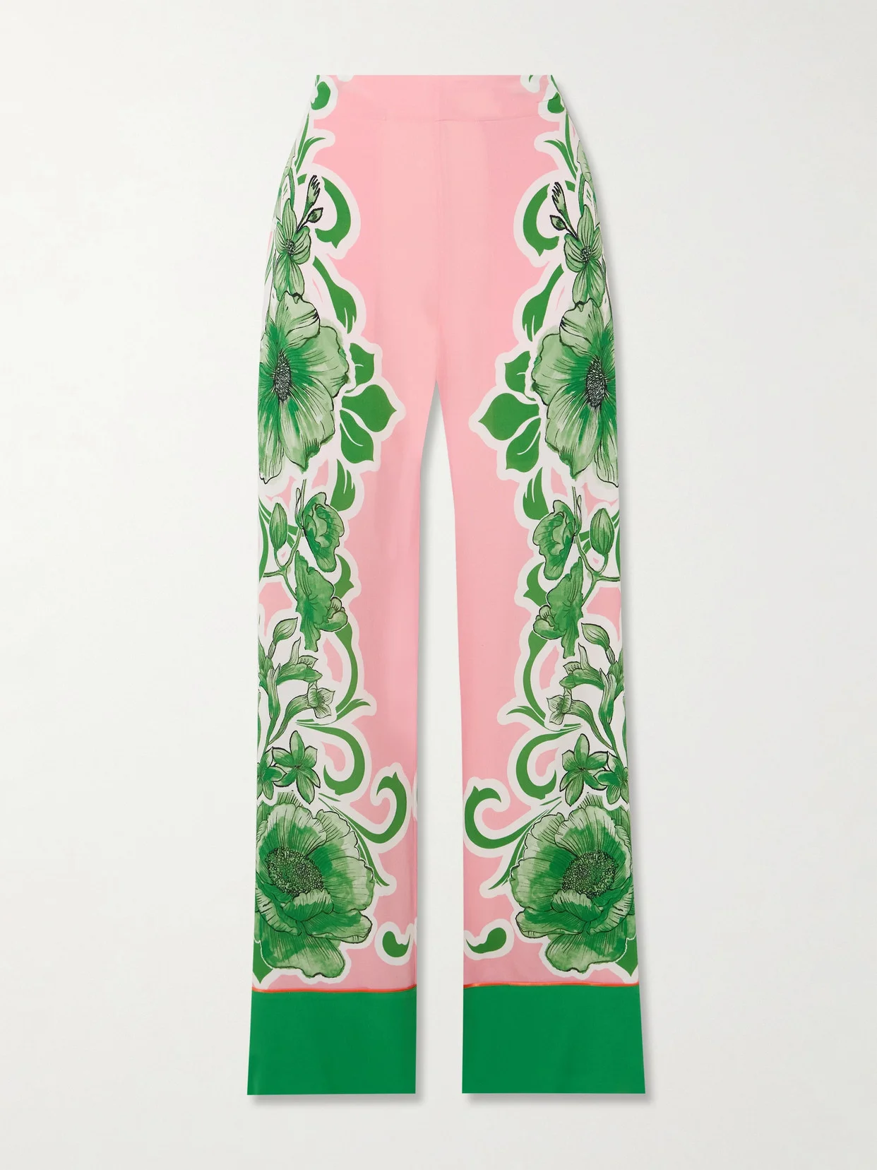 Havana Floral-print Crepe Straight-leg Pants - 1