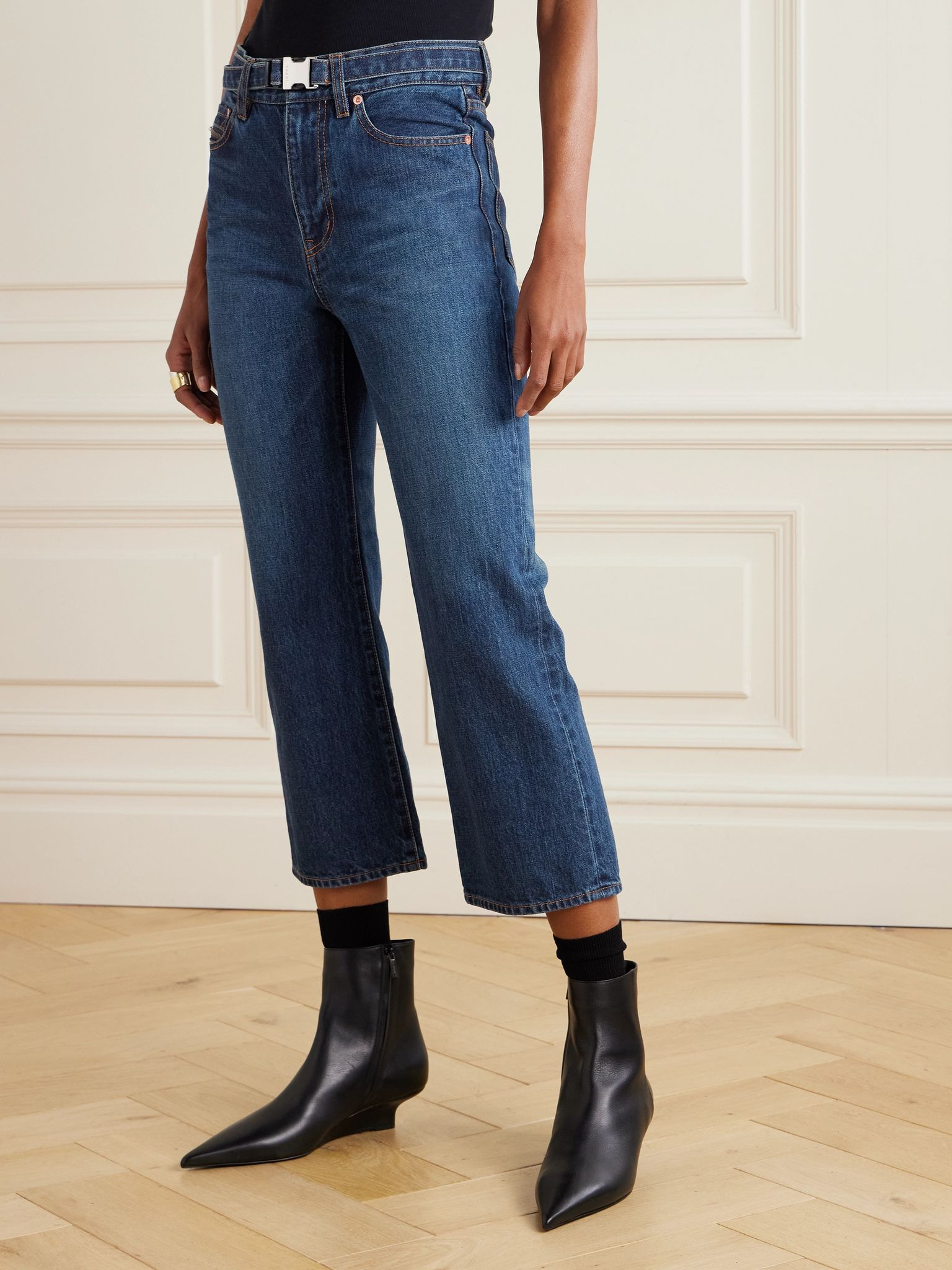 Belted bootcut jeans Blue - 3