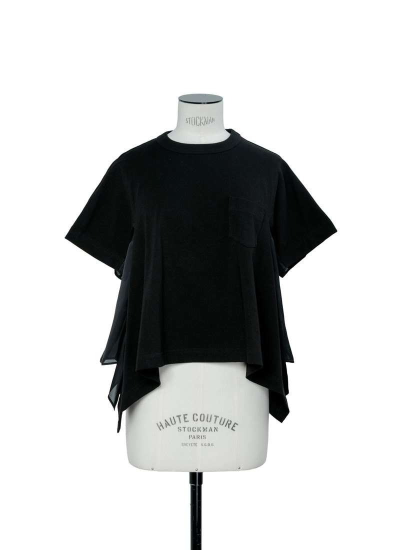 sacai Satin x Cotton Jersey T-Shirt outlook