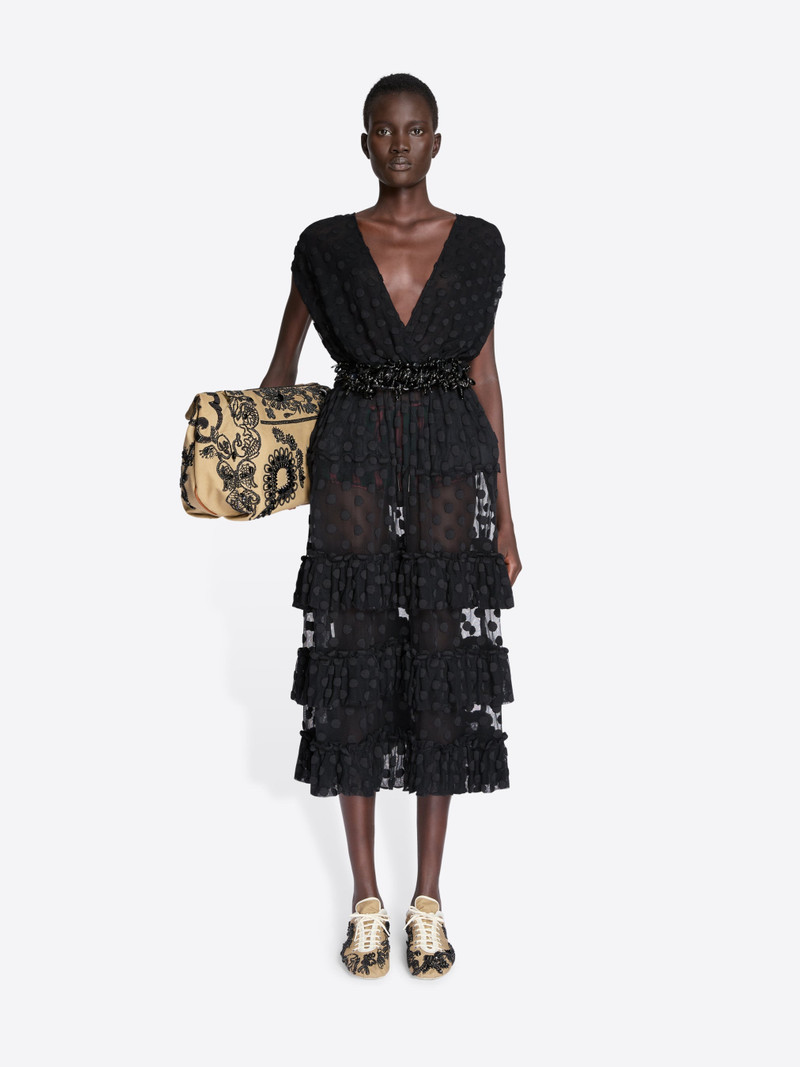 Dries Van Noten RUFFLED MESH DRESS outlook