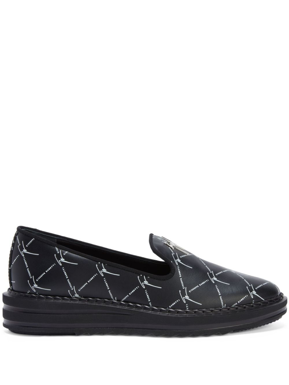 Tim logo-lettering loafers - 1
