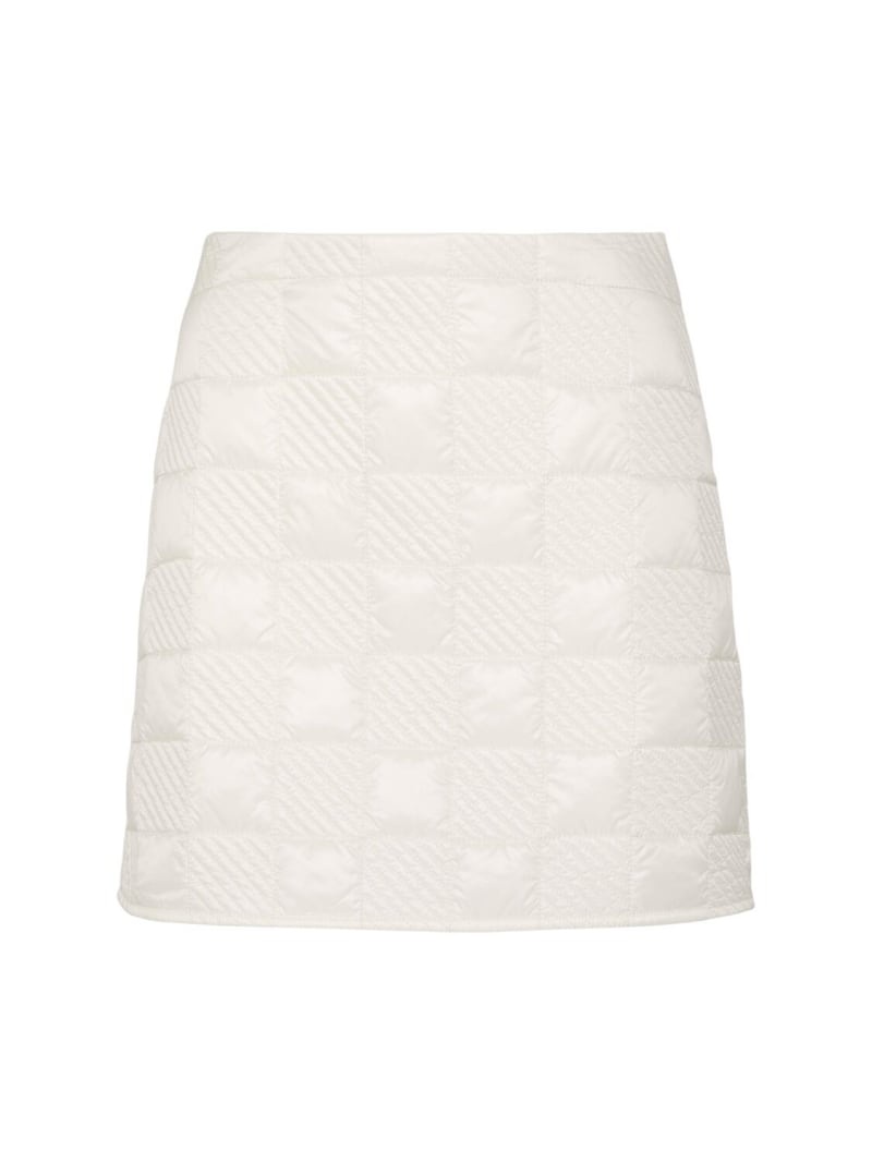 Quilted nylon mini skirt - 1