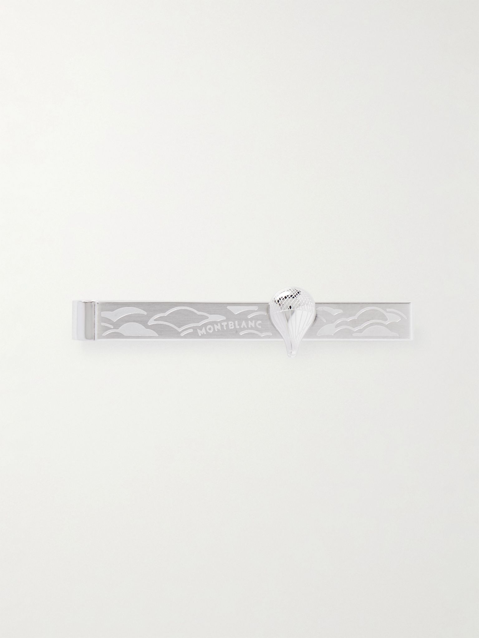 Meisterstück Around The World In 80 Days Engraved Stainless Steel Tie Clip Silver - 1