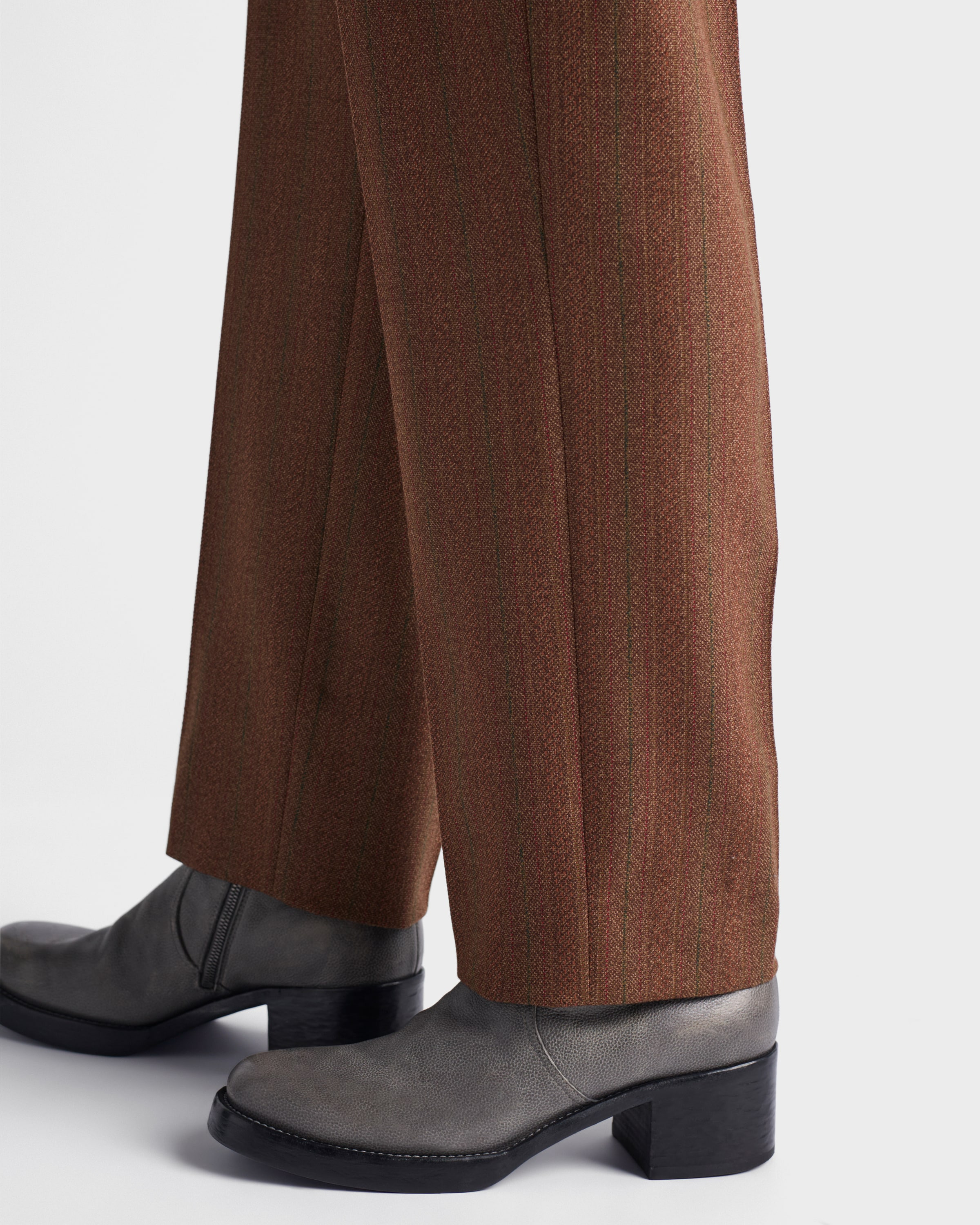 Wool pinstripe pants - 4