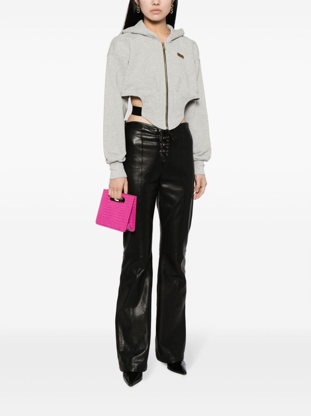 corset-style hooded jacket - 2