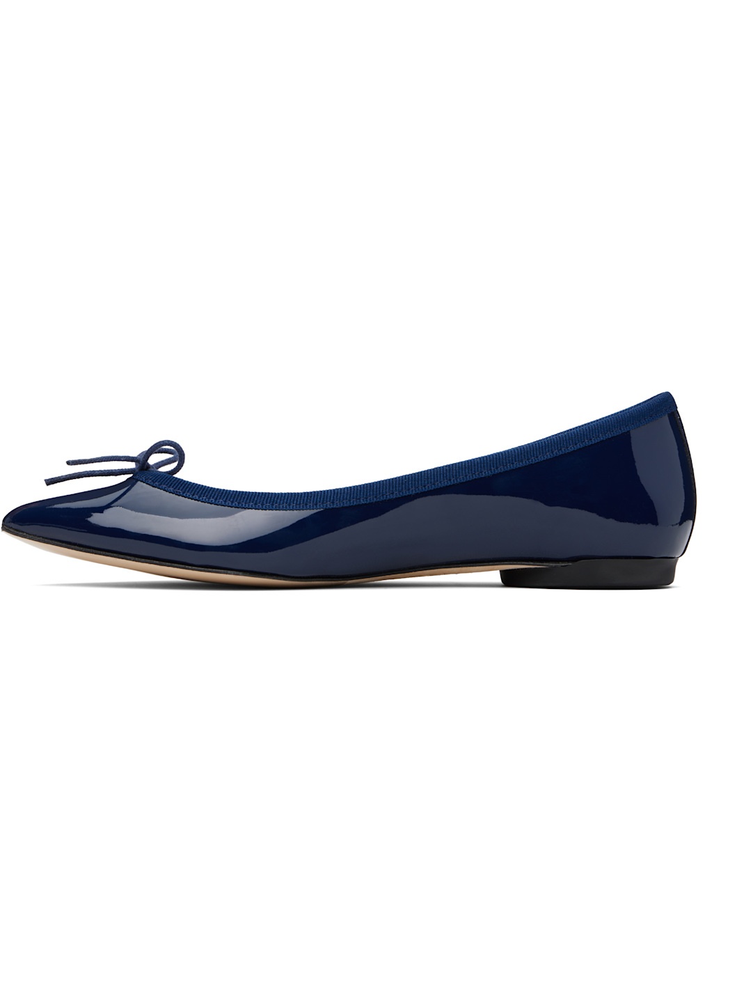 Navy Brigitte Pointy Toe Ballerina Flats - 3