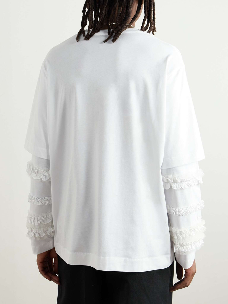 Ruffled Tulle-Trimmed Cotton-Jersey T-Shirt 3