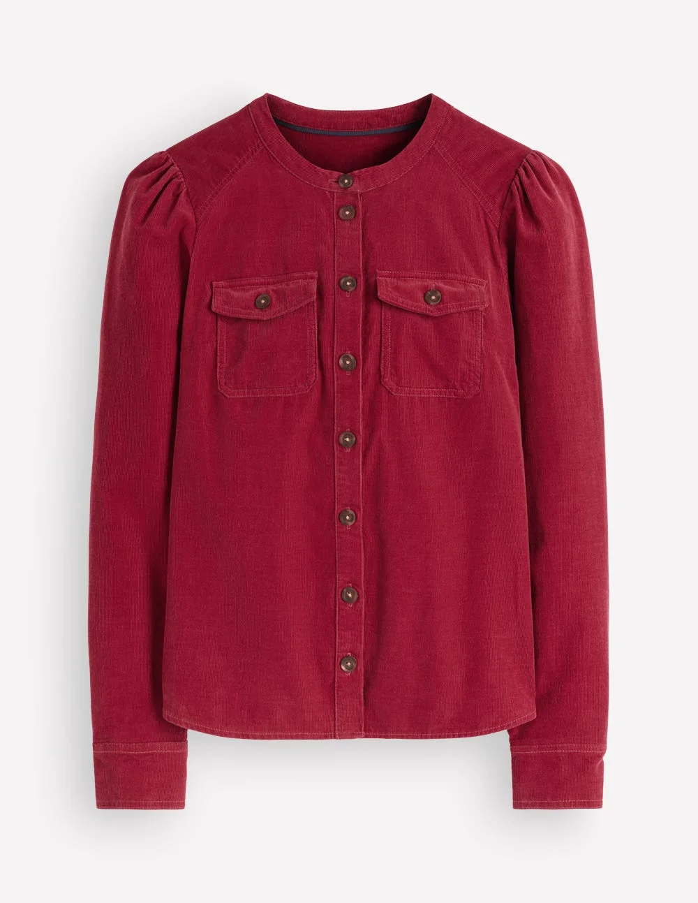 Thea Cord Shirt-Red Earth - 1