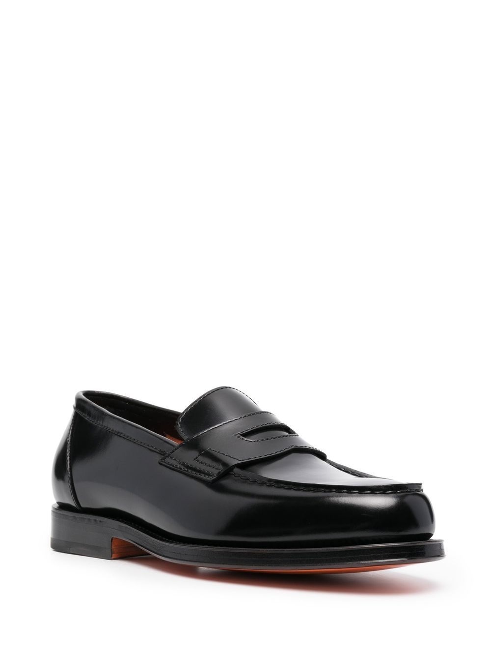 slip-on leather loafers - 2