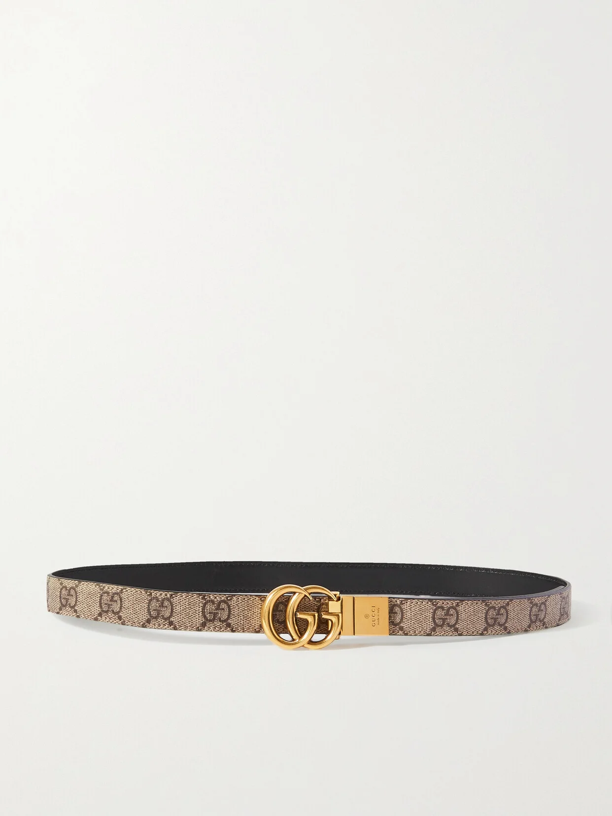 Reversible Printed Coated-canvas And Leather Belt - 1