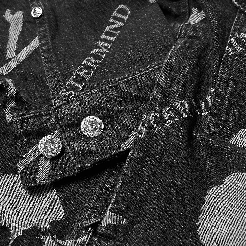 MASTERMIND WORLD Monogram Denim Trucker Jacket - 4